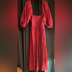Free People Dahlia Embroidered Maxi Dress Size XL